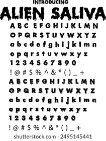 Spooky Halloween font typography vector illustration featuring eerie and playful letters. Perfect for Halloween posters, invitations, and decorations. Ideal for your haunted holiday projects.