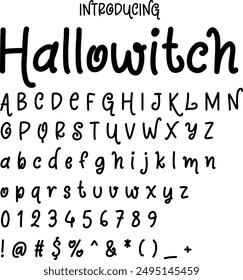 Spooky Halloween font typography vector illustration featuring eerie and playful letters. Perfect for Halloween posters, invitations, and decorations. Ideal for your haunted holiday projects.