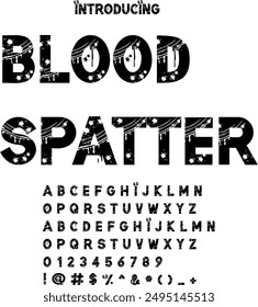 Spooky Halloween font typography vector illustration featuring eerie and playful letters. Perfect for Halloween posters, invitations, and decorations. Ideal for your haunted holiday projects.
