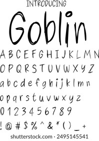 Spooky Halloween font typography vector illustration featuring eerie and playful letters. Perfect for Halloween posters, invitations, and decorations. Ideal for your haunted holiday projects.
