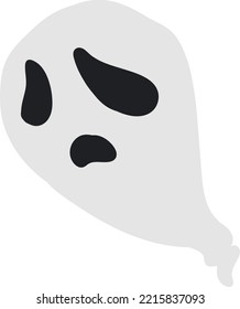 spooky halloween ghost isolate items design