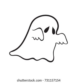 spooky halloween ghost vector