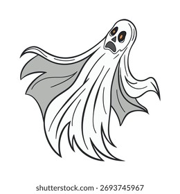 Fantasmal diseño de icono de Vector fantasma de halloween