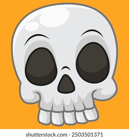 Gespenstisches Halloween Kopfschädel Symbol