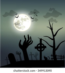 Spooky Halloween Illustration Vector Stock Vector Royalty Free Shutterstock