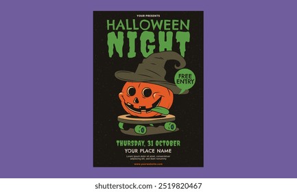 Spooky Halloween Night Poster template