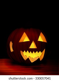 Spooky Halloween on wooden table