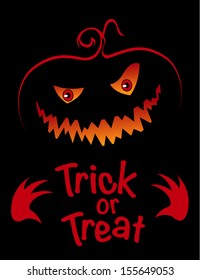 Spooky Halloween poster with Jack o'lantern