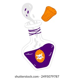 Spooky Halloween Potion Bottle glass