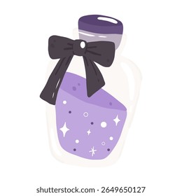 Spooky Halloween Potion Illustration – Witch’s Magic Brew Bottle Clipart | Cute Halloween Magic Potion Clipart – Colorful Witch’s Brew Illustration