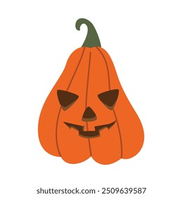 Spooky Halloween Pumpkin Glowing in the Dark