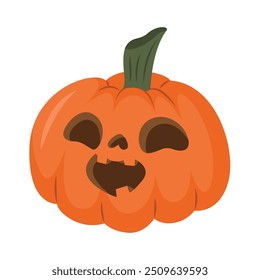 Spooky Halloween Pumpkin Glowing in the Dark