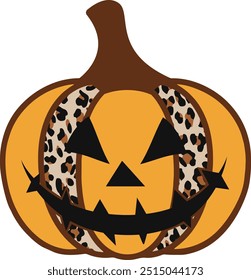 Spooky Halloween pumpkin icon with a classic jack-o'-lantern face, perfect for festive decorations, party invitations, and seasonal branding. Captures the fun and eerie spirit of Halloween