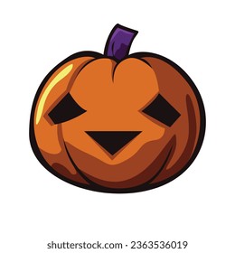 Spooky Halloween pumpkin icon for eerie designs and eerie vibes