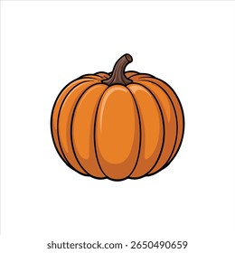 Spooky Halloween Pumpkin Vector Illustration – Scary Jack-o’-Lantern Clip Art Design