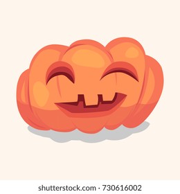 Spooky Halloween pumpkin. Vector illustration.