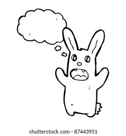 spooky halloween rabbit cartoon