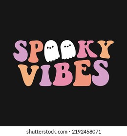 Spooky Halloween Retro Wavy T-shirt Design