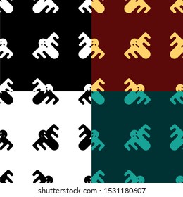 Spooky halloween seamless pattern with 4 color palette. Ghost wallpaper for wrapping decoration with vector illustration