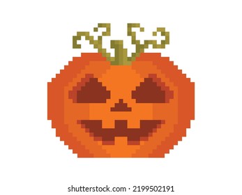 Spooky Halloween Season Orange Jack-o-Lantern Pumpkin With Vines