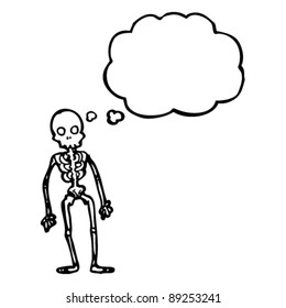 spooky halloween skeleton cartoon