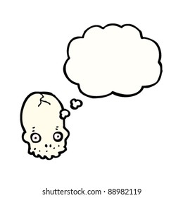 spooky halloween skull cartoon