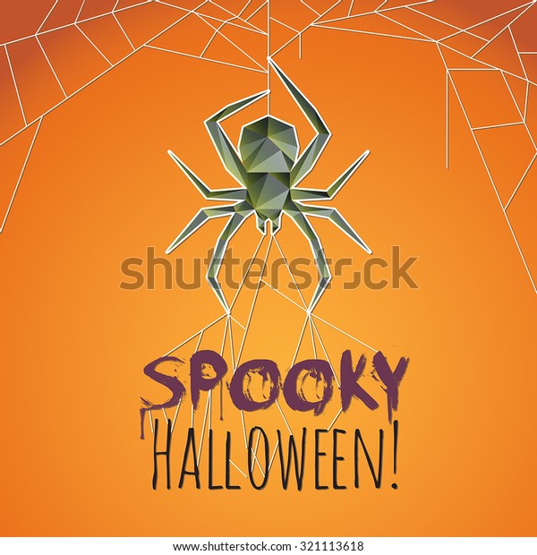 Spooky Halloween Spider Stock Vector (Royalty Free) 321113618 ...