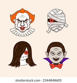 Spooky Halloween Stickers for Halloween character collection