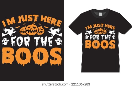 Spooky halloween svg t-shirt design vector template. scary saying horror quotes. ready for print cricut, label, shirts, decoration, greeting cards, Poster, Background, emblem, pumpkin, witch, holiday