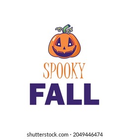 Spooky halloween typography lettering sticker vector for decoration