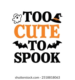 spooky Halloween Typography  t shirt design