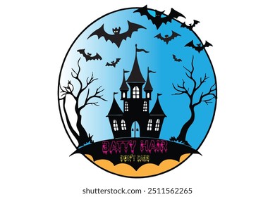 Spooky Halloween vector featuring pumpkins, ghosts, and bats. Perfect for seasonal designs, party invites, and themed decorations.