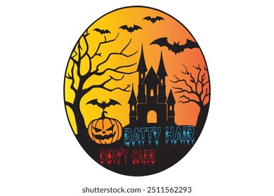 Spooky Halloween vector featuring pumpkins, ghosts, and bats. Perfect for seasonal designs, party invites, and themed decorations.
