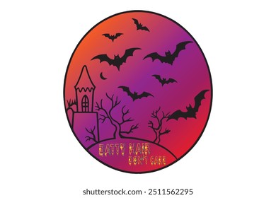 Spooky Halloween vector featuring pumpkins, ghosts, and bats. Perfect for seasonal designs, party invites, and themed decorations.