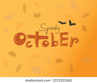 Spooky halloween vector illustration background