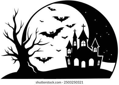 Spooky Halloween Vector Illustration - Perfect for Holiday Designs and Decorations