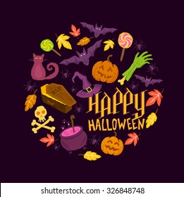 Spooky Halloween Vector Symbols 
