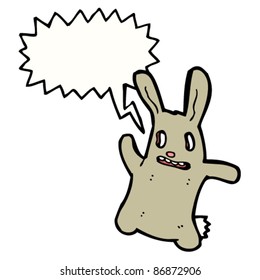 spooky halloween zombie bunny