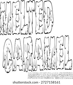Gespenstische Schrift mit Handschrift. Vektoralphabet