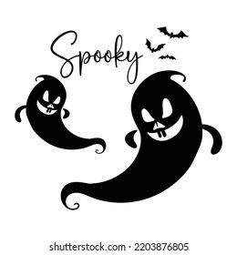 Spooky Happy Halloween shirt print template, Pumpkin Fall Witches Halloween Costume shirt design