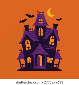 Spooky Haunted House Sticker