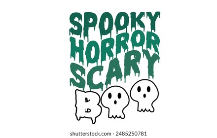 Spooky Horror Scary Boo PNG T-Shirt Design