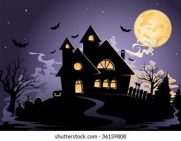 Spooky House at Halloween's night