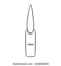 Spooky illustration of a witches finger.