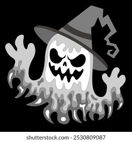 Spooky layered ghost for halloween
