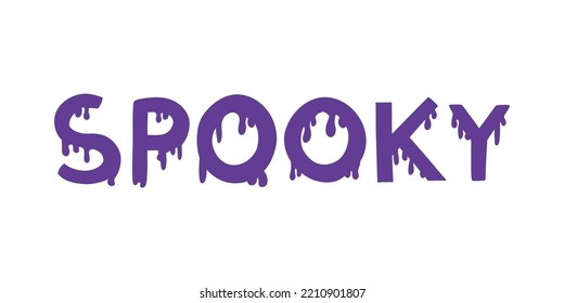 Spooky lettering design. Holiday calligraphy for halloween poster, banner, greeting card, invitation.