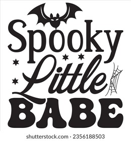 Spooky Little Babe t-shirt design vector file