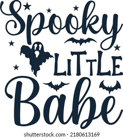 spooky little baby halloween t-shirt design - Vector graphic, typographic poster, vintage, label, badge, logo, icon or t-shirt
