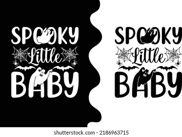 Spooky little baby halloween t-shirt design - Vector graphic, typographic poster, vintage, label, badge, logo, icon or t-shirt