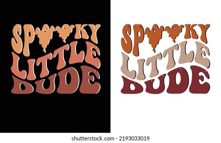 Spooky Little Dude-t shirt Design.Kids for Halloween Design.